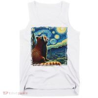 Artistic Red Panda Van Gogh Starry Night Red Panda Tank Top thumb 0