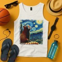 Artistic Red Panda Van Gogh Starry Night Red Panda Tank Top thumb 4