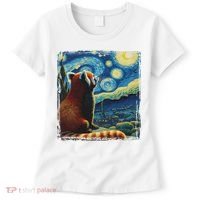 Artistic Red Panda Van Gogh Starry Night Red Panda Women's T-Shirt thumb 0