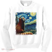 Artistic Red Panda Van Gogh Starry Night Red Panda Kids Sweatshirt thumb 0