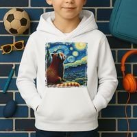 Artistic Red Panda Van Gogh Starry Night Red Panda Kids Hoodie thumb 2