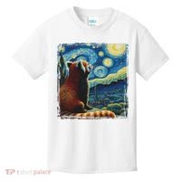 Artistic Red Panda Van Gogh Starry Night Red Panda Kids T-Shirt thumb 0