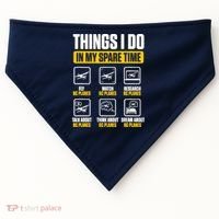 Aircraft Rc Plane Airplane Things I Do In My Spare Time USA-Made Doggie Bandana thumb 0