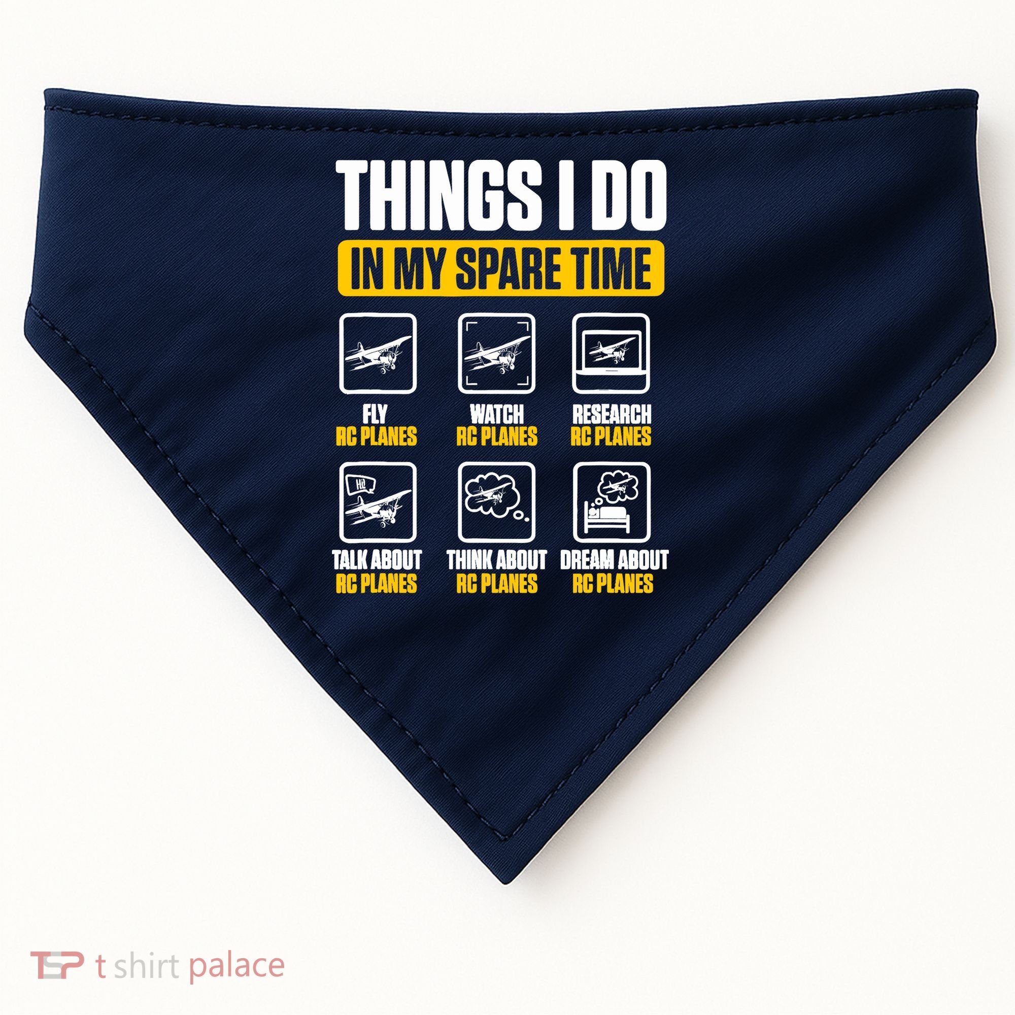 Aircraft Rc Plane Airplane Things I Do In My Spare Time USA-Made Doggie Bandana