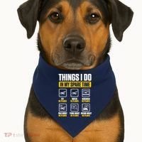 Aircraft Rc Plane Airplane Things I Do In My Spare Time USA-Made Doggie Bandana thumb 1