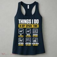 Aircraft Rc Plane Airplane Things I Do In My Spare Time Women's Tank Top thumb 3