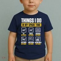 Aircraft Rc Plane Airplane Things I Do In My Spare Time Toddler T-Shirt thumb 2