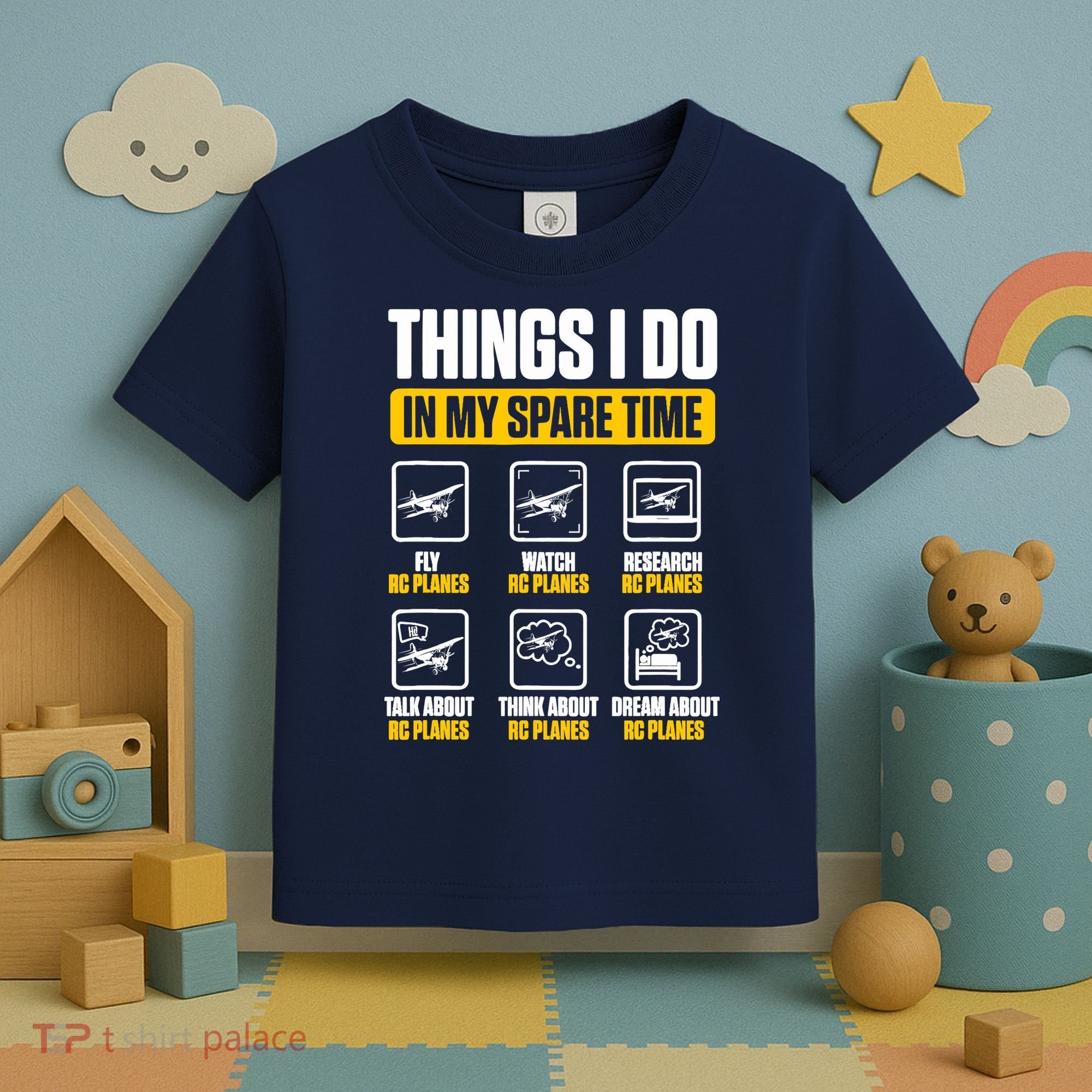 Aircraft Rc Plane Airplane Things I Do In My Spare Time Toddler T-Shirt