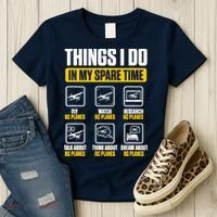 Aircraft Rc Plane Airplane Things I Do In My Spare Time Women's T-Shirt thumb 3