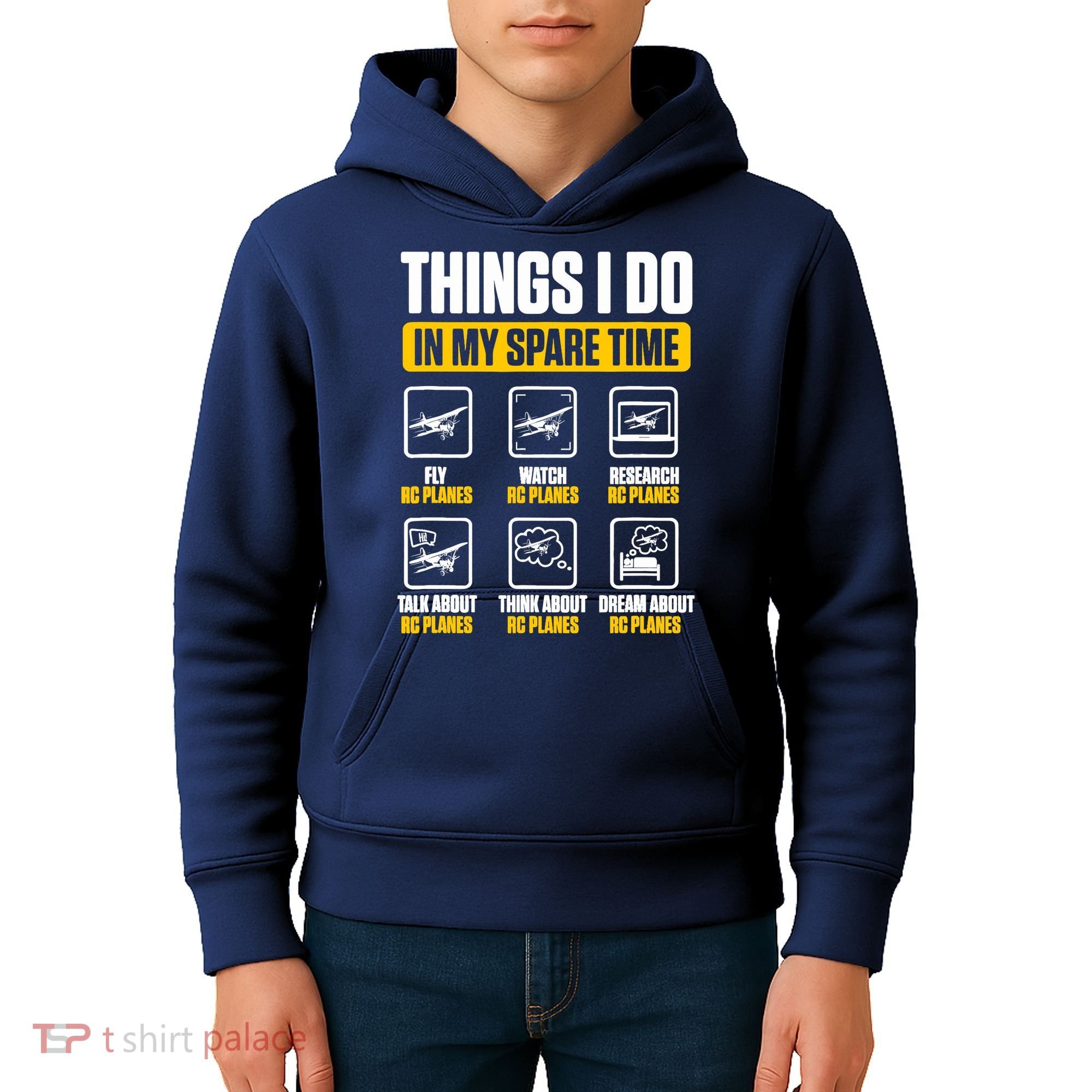 Aircraft Rc Plane Airplane Things I Do In My Spare Time Kids Hoodie