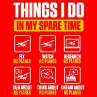 Aircraft Rc Plane Airplane Things I Do In My Spare Time Santa Hat thumb 1
