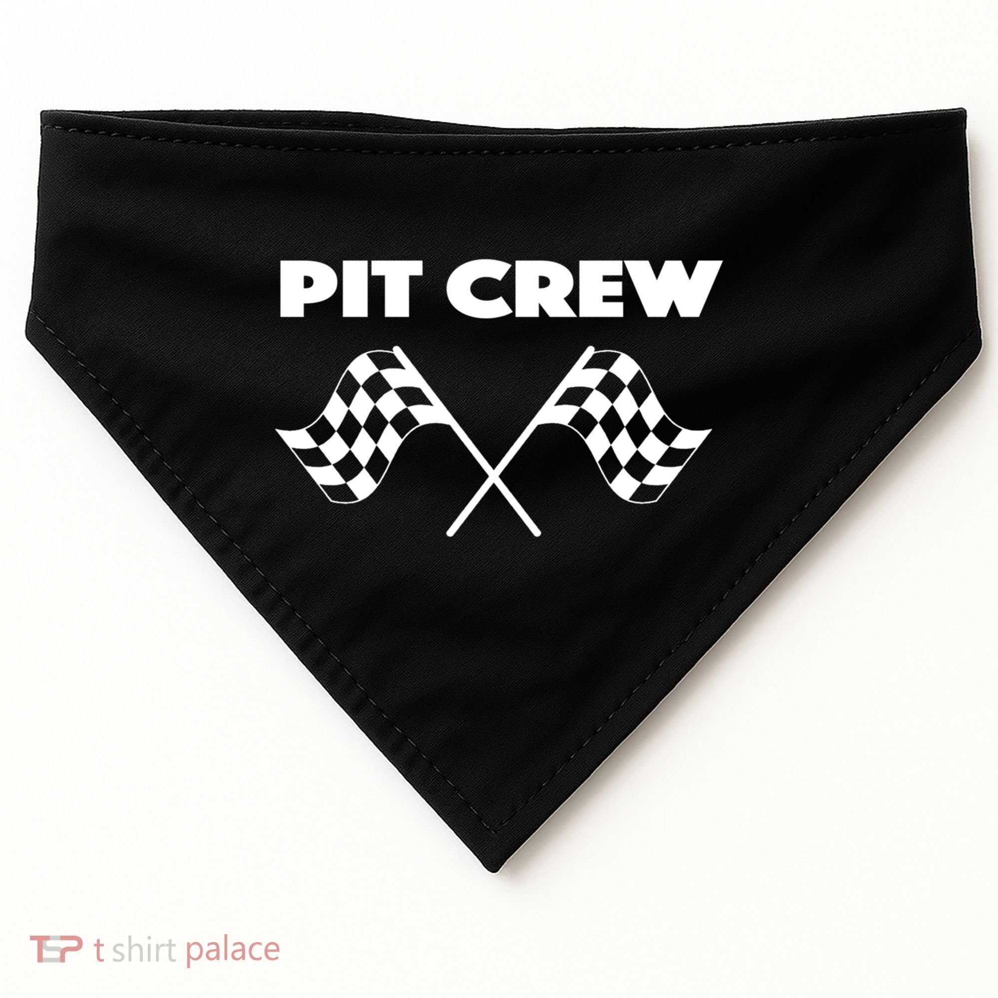 Auto Racing Pit Crew Funny Gift USA-Made Doggie Bandana