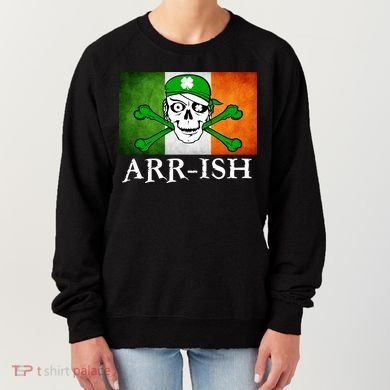Arr-ish Irish Pirate St. Patrick's Day Flag Women's Sweatshirt