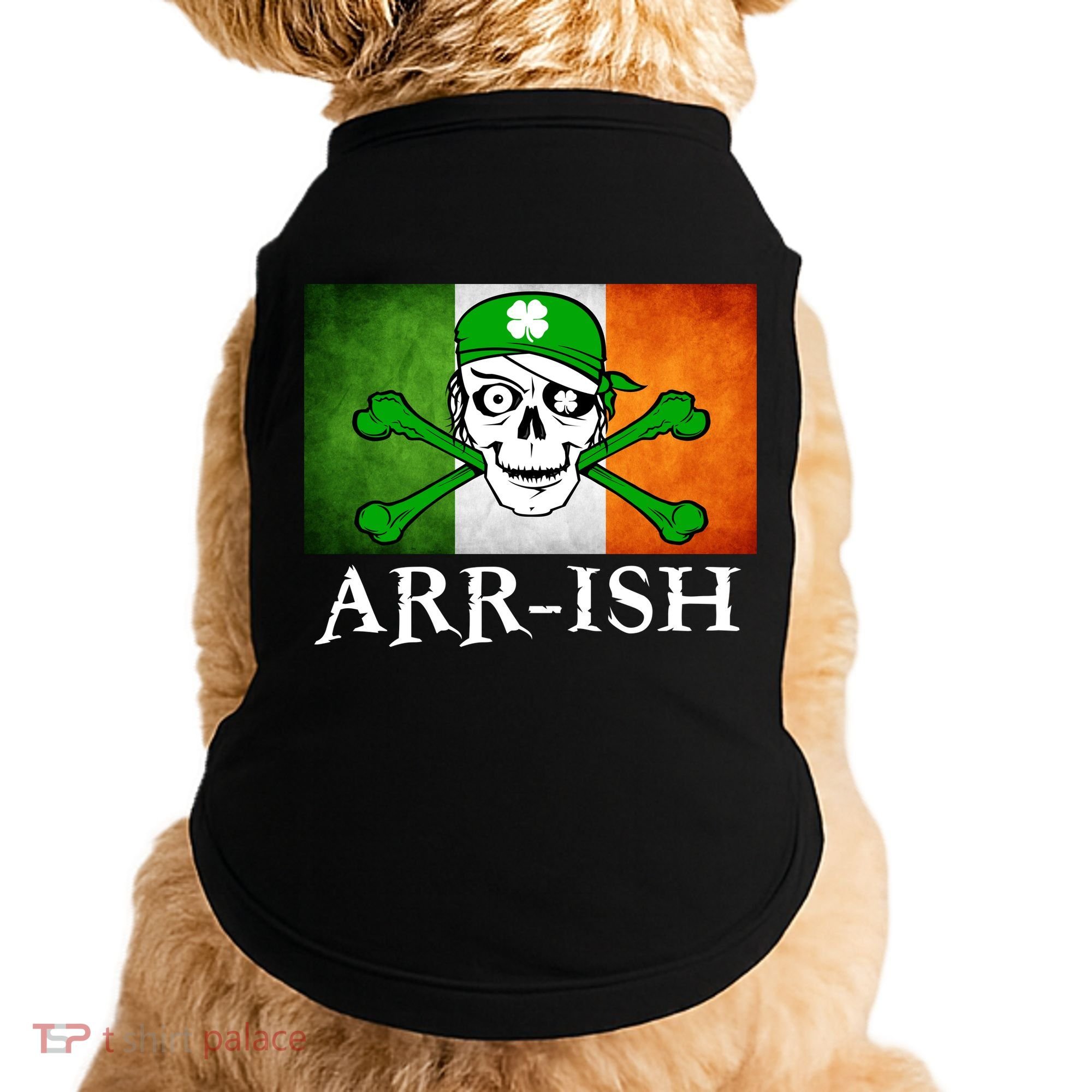 Arr-ish Irish Pirate St. Patrick's Day Flag Doggie Tank
