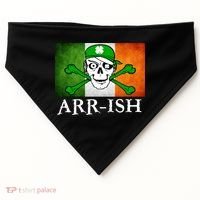 Arr-ish Irish Pirate St. Patrick's Day Flag USA-Made Doggie Bandana thumb 0