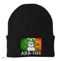 Arr-ish Irish Pirate St. Patrick's Day Flag Beanie thumb 0