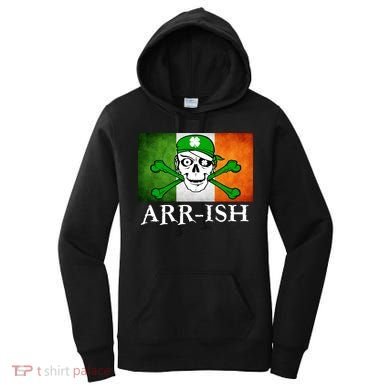 Arr-ish Irish Pirate St. Patrick's Day Flag Women's Hoodie