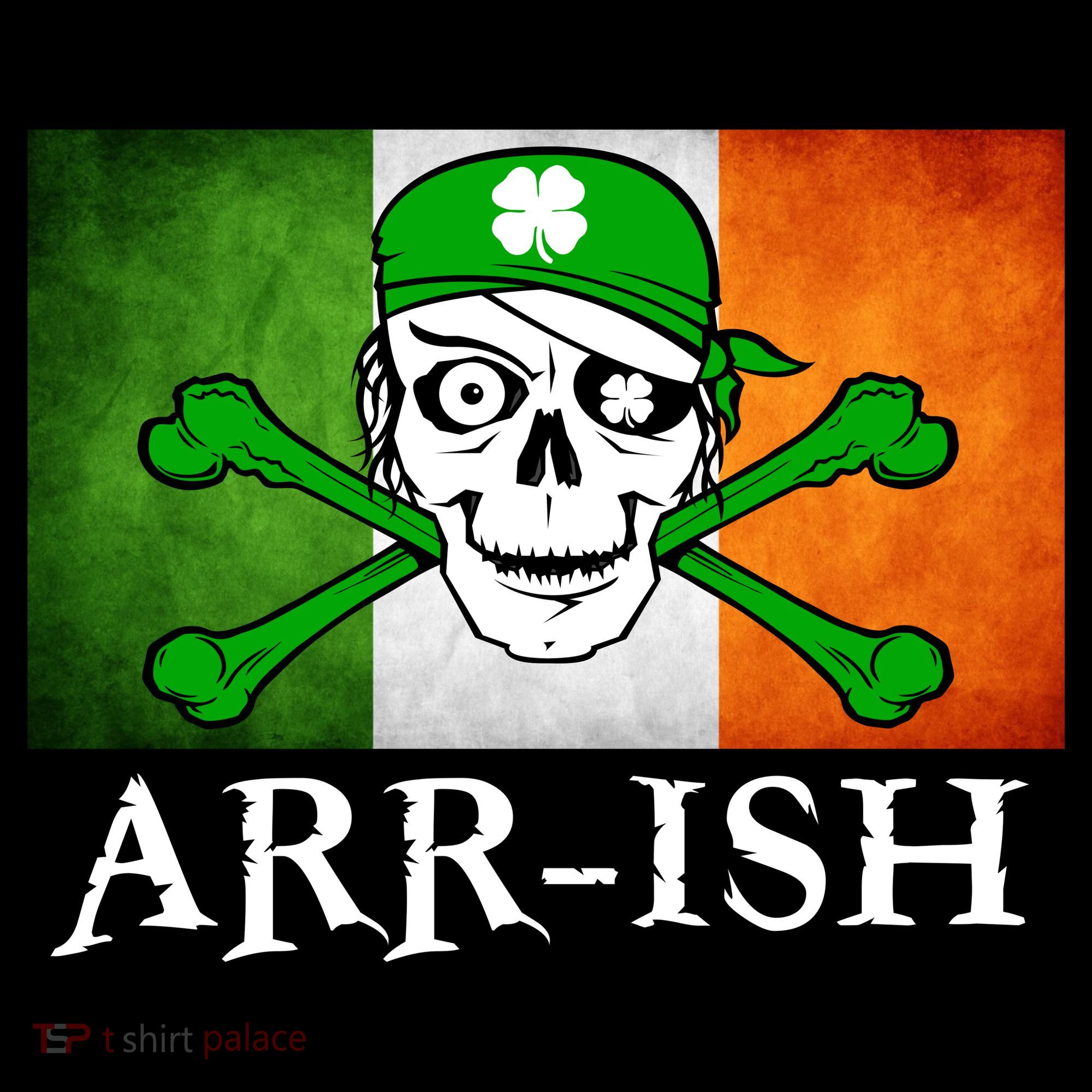 Arr-ish Irish Pirate St. Patrick's Day Flag Women's Hoodie