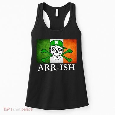 Arr-ish Irish Pirate St. Patrick's Day Flag Women's Tank Top