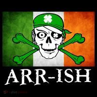 Arr-ish Irish Pirate St. Patrick's Day Flag Toddler Hoodie thumb 2