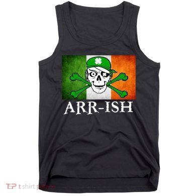 Arr-ish Irish Pirate St. Patrick's Day Flag Tank Top