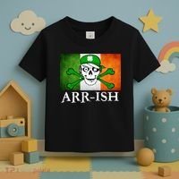 Arr-ish Irish Pirate St. Patrick's Day Flag Toddler T-Shirt thumb 3