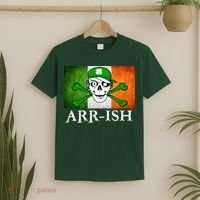 Arr-ish Irish Pirate St. Patrick's Day Flag T-Shirt thumb 2