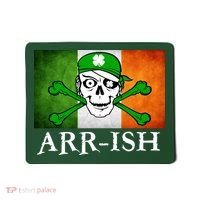 Arr-ish Irish Pirate St. Patrick's Day Flag Mousepad thumb 0
