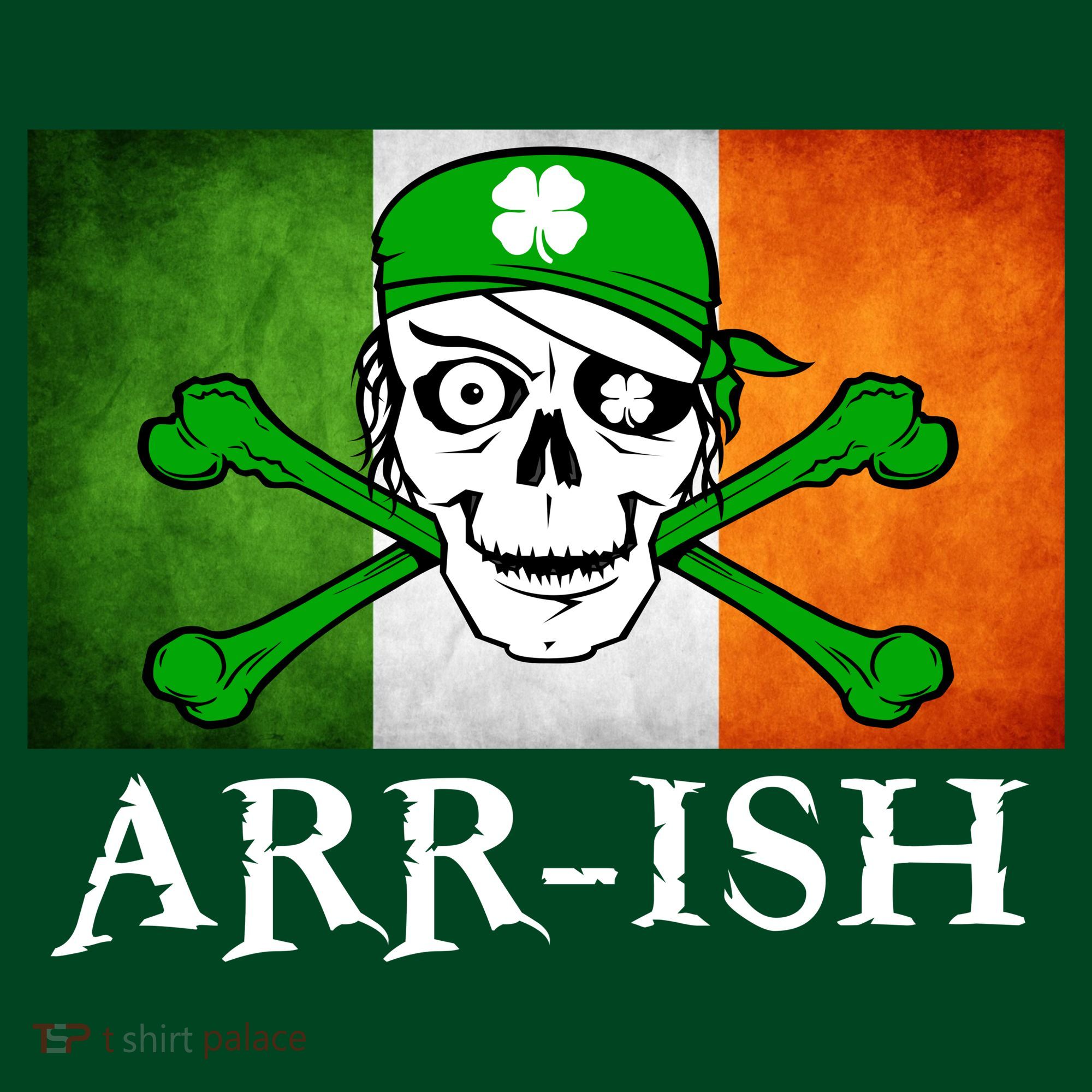 Arr-ish Irish Pirate St. Patrick's Day Flag Women's T-Shirt