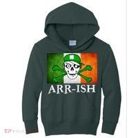 Arr-ish Irish Pirate St. Patrick's Day Flag Kids Hoodie thumb 0