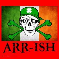Arr-ish Irish Pirate St. Patrick's Day Flag Santa Hat thumb 1