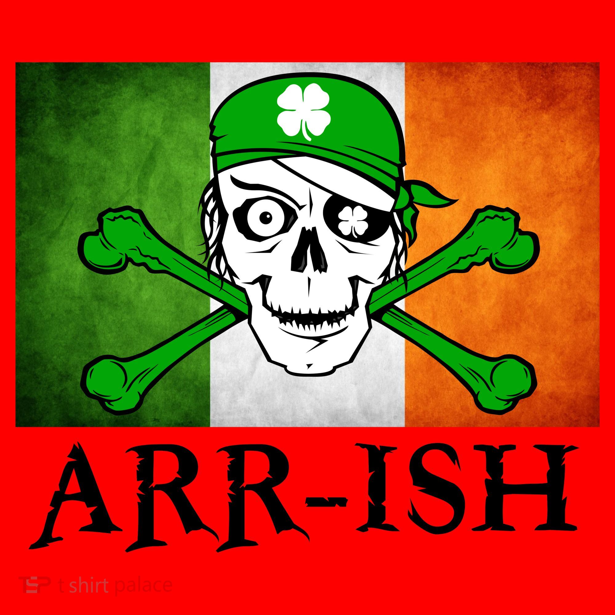 Arr-ish Irish Pirate St. Patrick's Day Flag Santa Hat