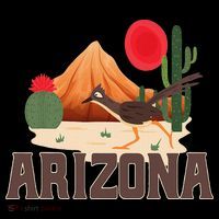 Arizona Roadrunner Retro Boho Desert Cactus Doggie Tank thumb 4