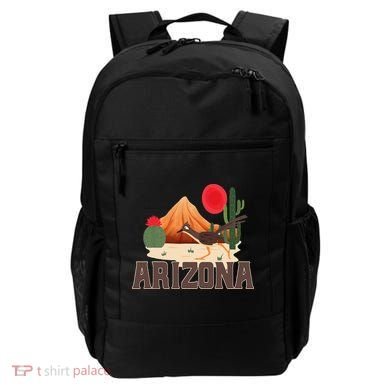Arizona Roadrunner Retro Boho Desert Cactus Backpack