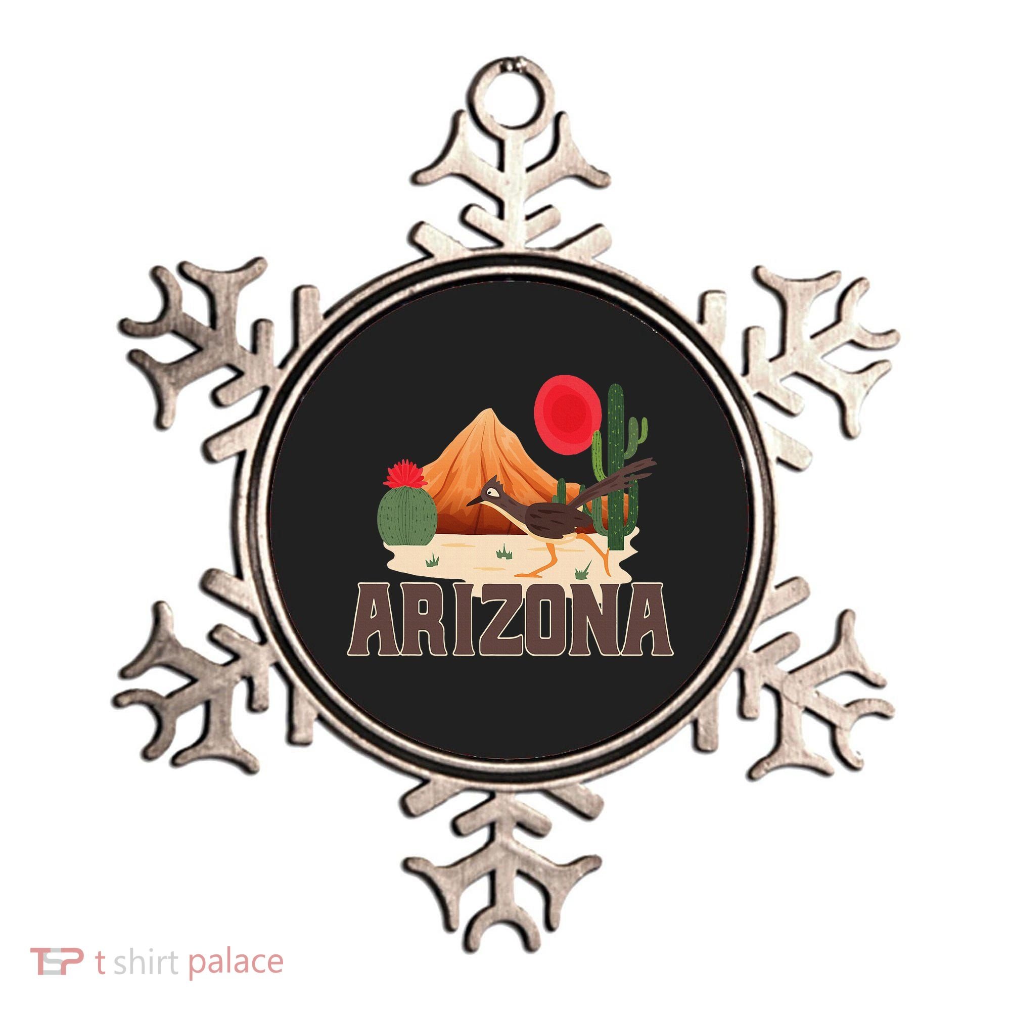 Arizona Roadrunner Retro Boho Desert Cactus Ornament