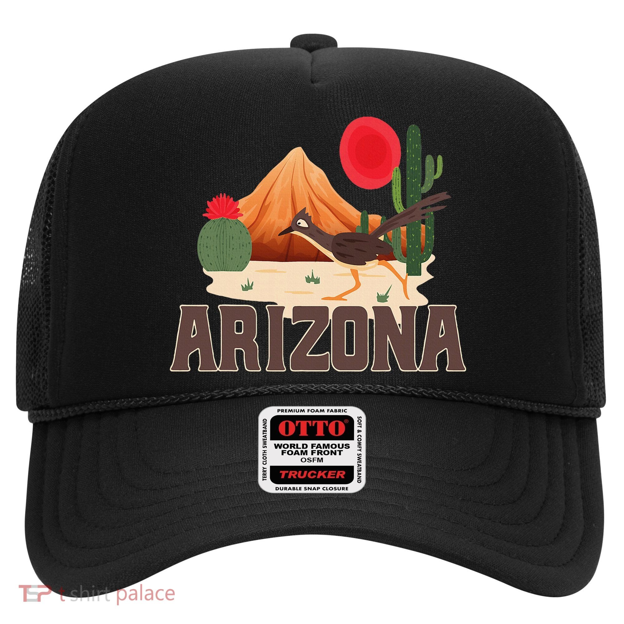 Arizona Roadrunner Retro Boho Desert Cactus Hat