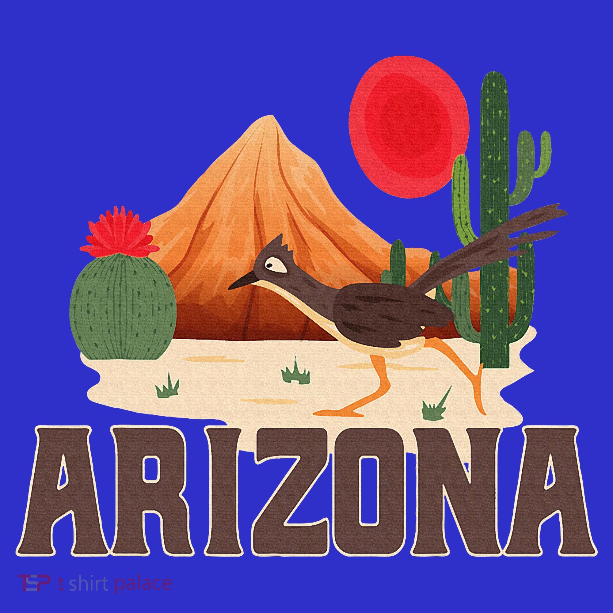 Arizona Roadrunner Retro Boho Desert Cactus Button