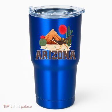 Arizona Roadrunner Retro Boho Desert Cactus Tumbler