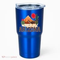 Arizona Roadrunner Retro Boho Desert Cactus Tumbler thumb 0