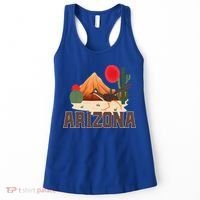 Arizona Roadrunner Retro Boho Desert Cactus Women's Tank Top thumb 0