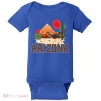 Arizona Roadrunner Retro Boho Desert Cactus Baby Bodysuit thumb 0