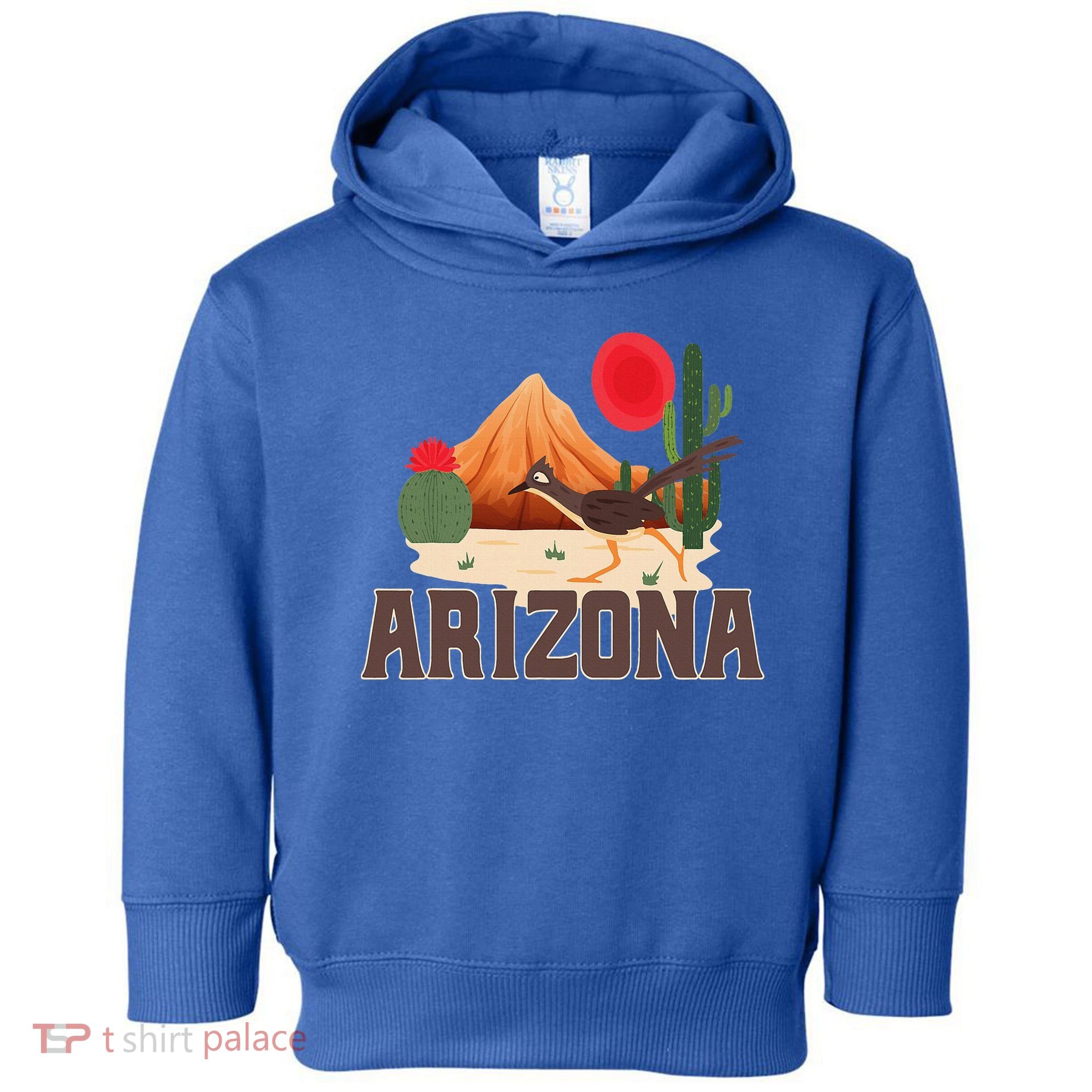 Arizona Roadrunner Retro Boho Desert Cactus Toddler Hoodie