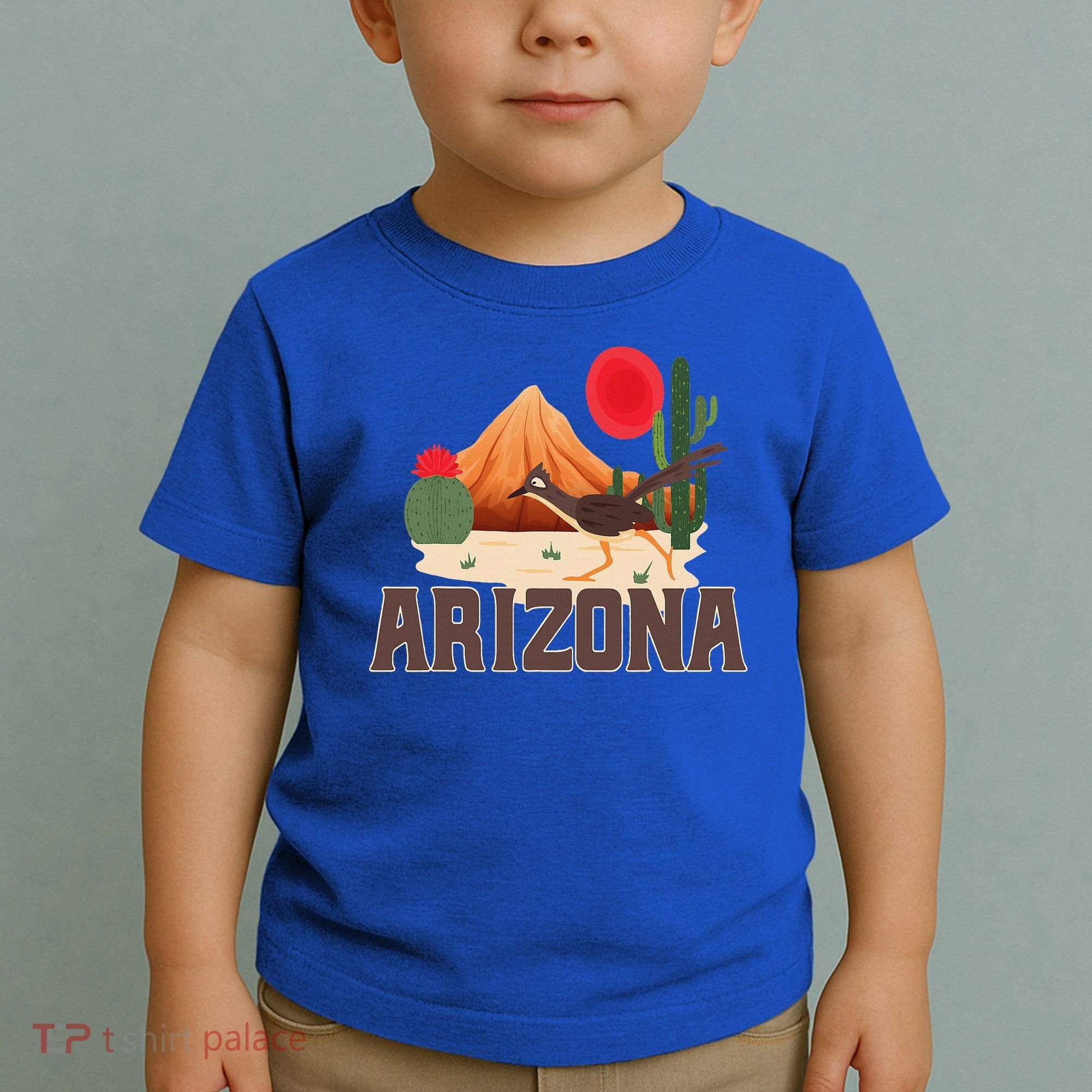 Arizona Roadrunner Retro Boho Desert Cactus Toddler T-Shirt