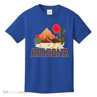 Arizona Roadrunner Retro Boho Desert Cactus Kids T-Shirt