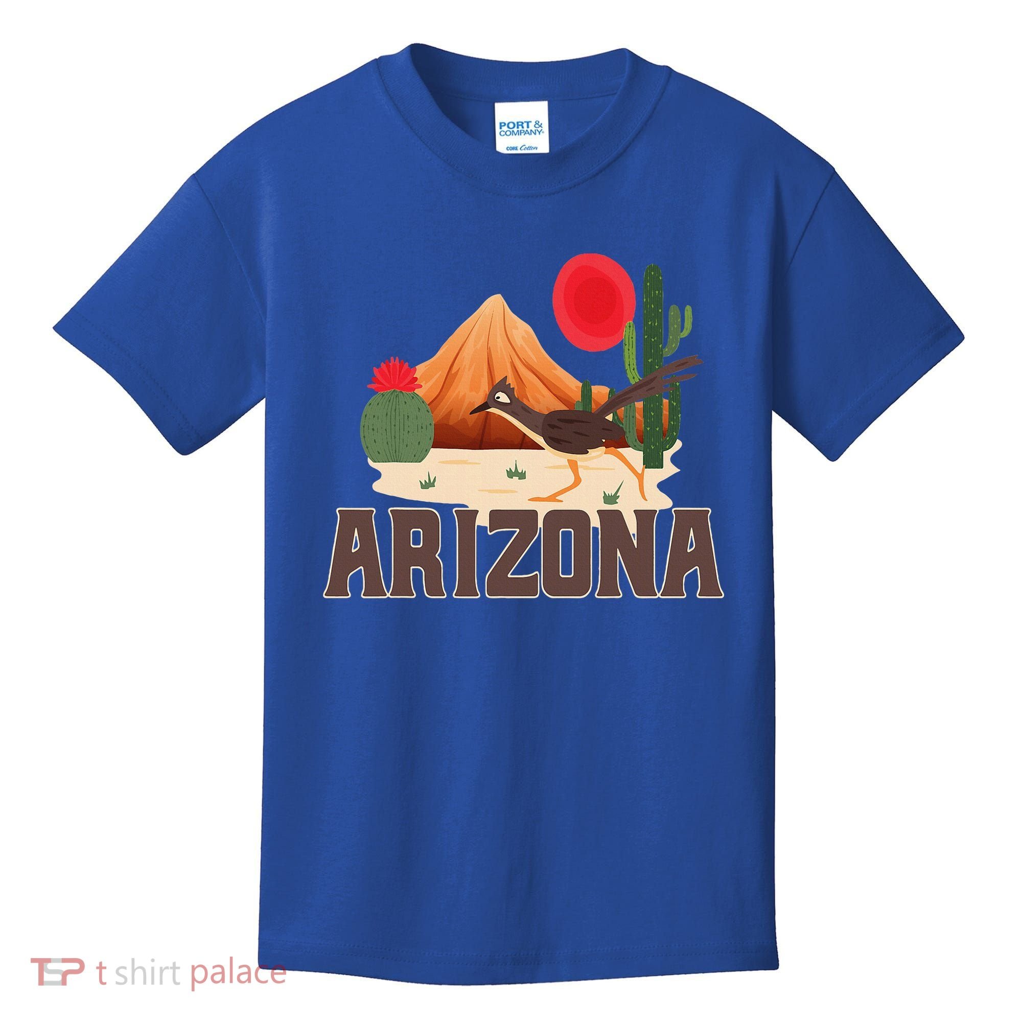 Arizona Roadrunner Retro Boho Desert Cactus Kids T-Shirt
