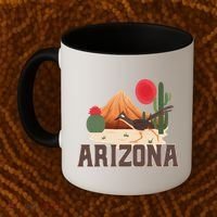 Arizona Roadrunner Retro Boho Desert Cactus Cute Gift Coffee Mug thumb 2