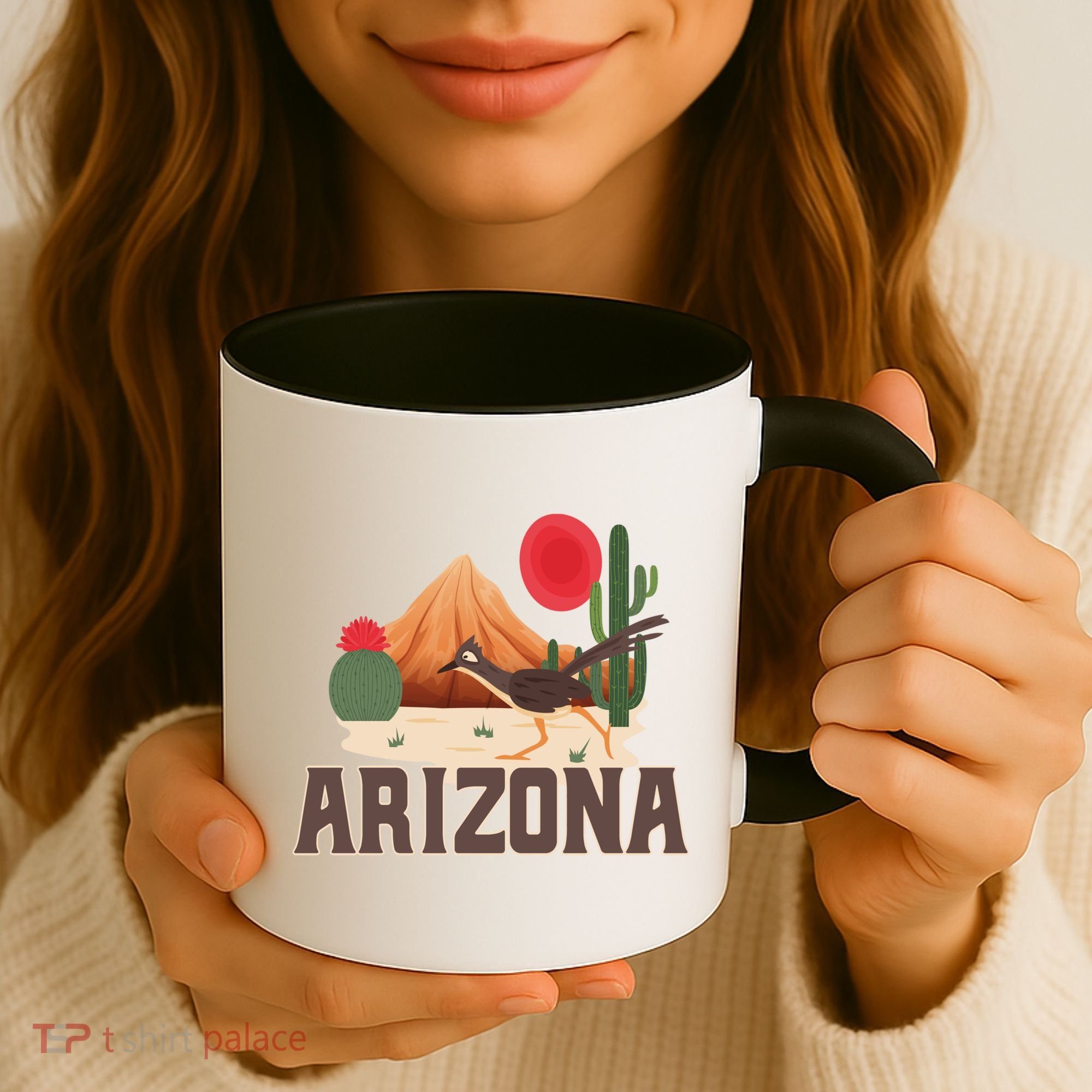 Arizona Roadrunner Retro Boho Desert Cactus Cute Gift Coffee Mug