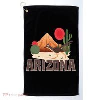 Arizona Roadrunner Retro Boho Desert Cactus Cute Gift Golf Towel thumb 0