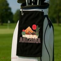 Arizona Roadrunner Retro Boho Desert Cactus Cute Gift Golf Towel thumb 2