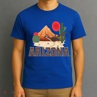 Arizona Roadrunner Retro Boho Desert Cactus Cute Gift T-Shirt thumb 3